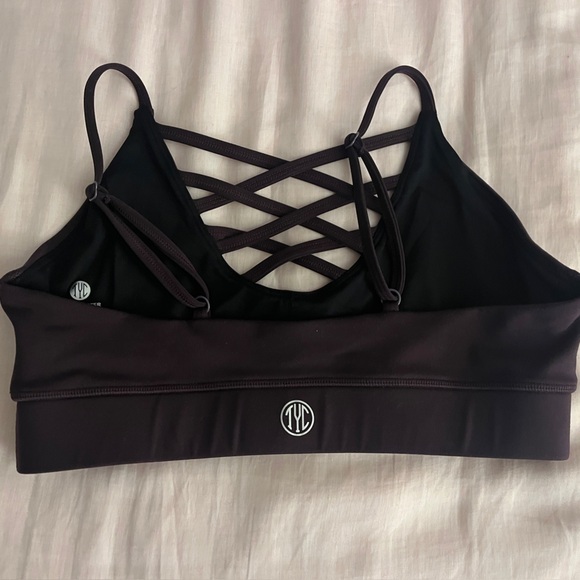 Til You Collapse Link Up Sports Bra - Plum - Medium - Picture 3 of 3